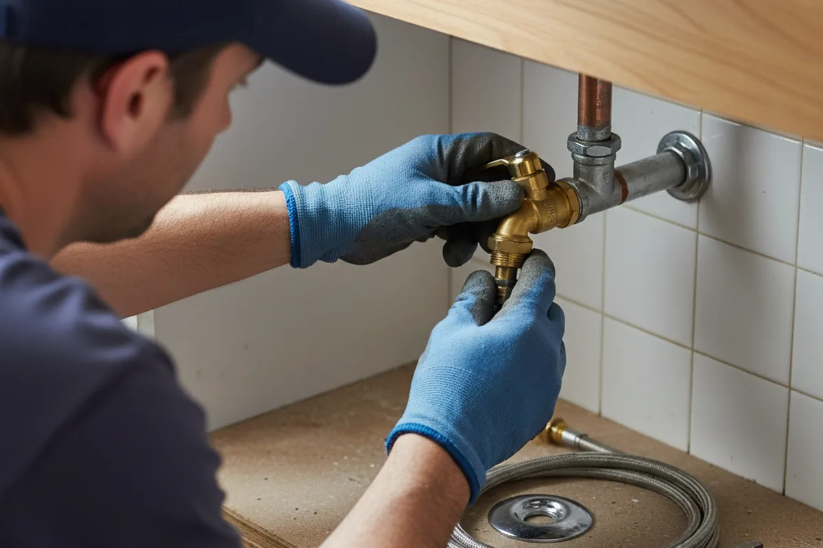 Shutoff valve and fitting work during Burst Pipe Repair in Cedar City